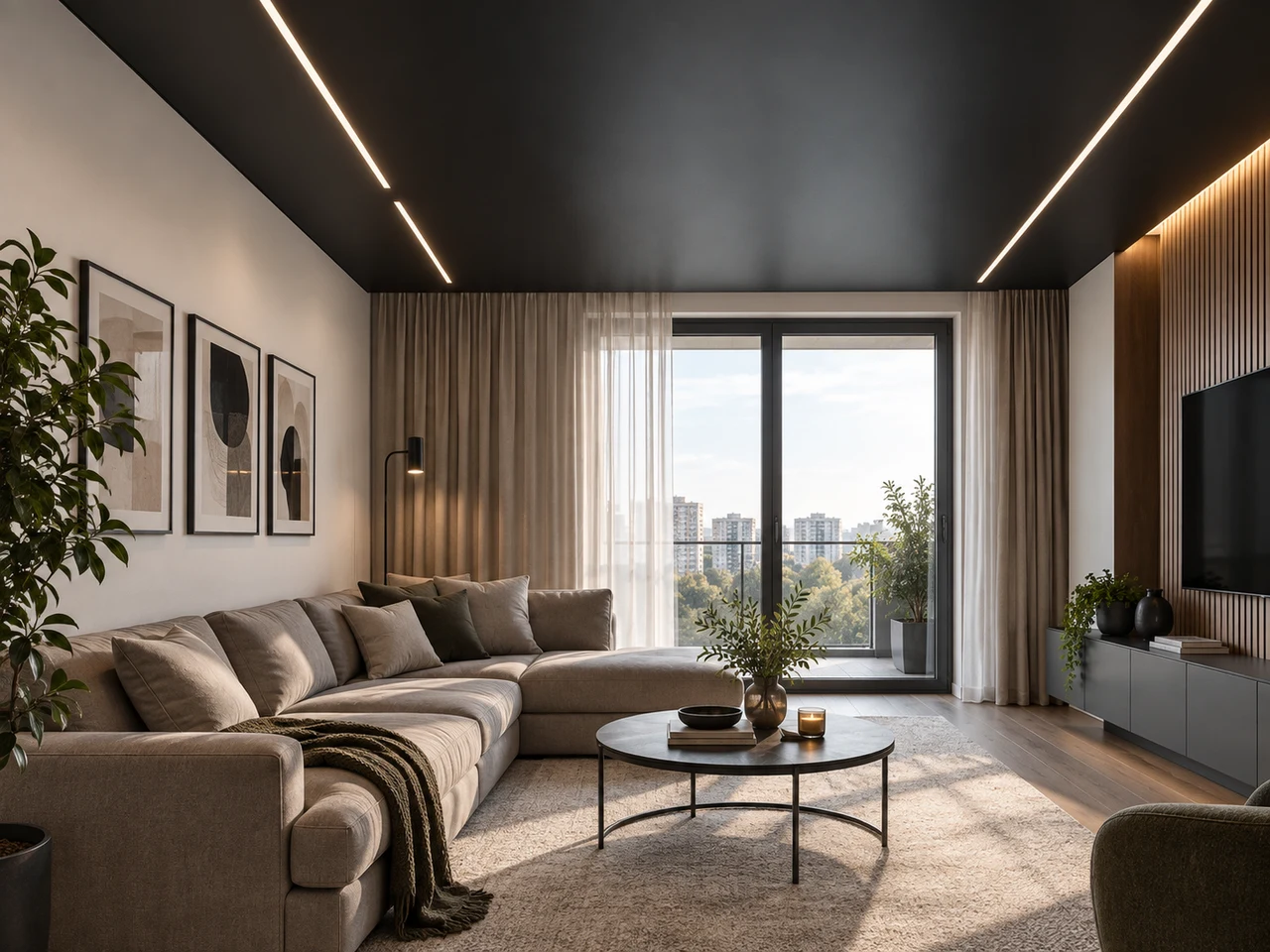 Натяжные стены